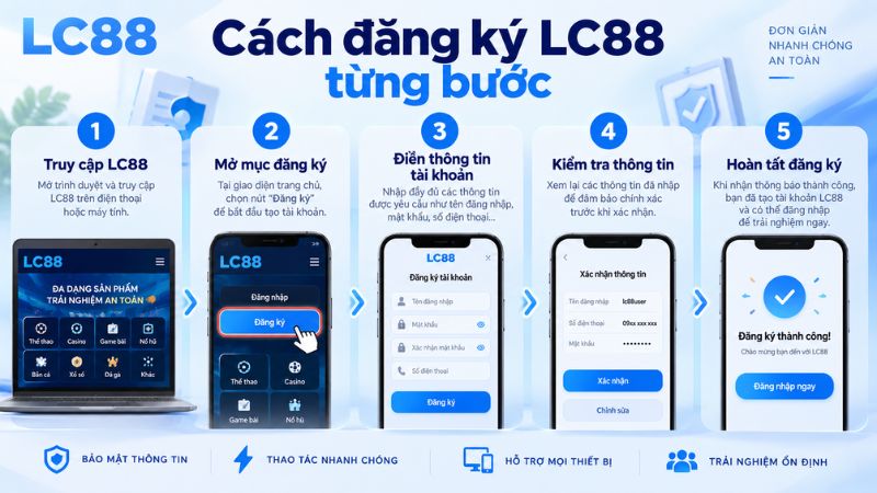 Cách đăng ký LC88 từng bước